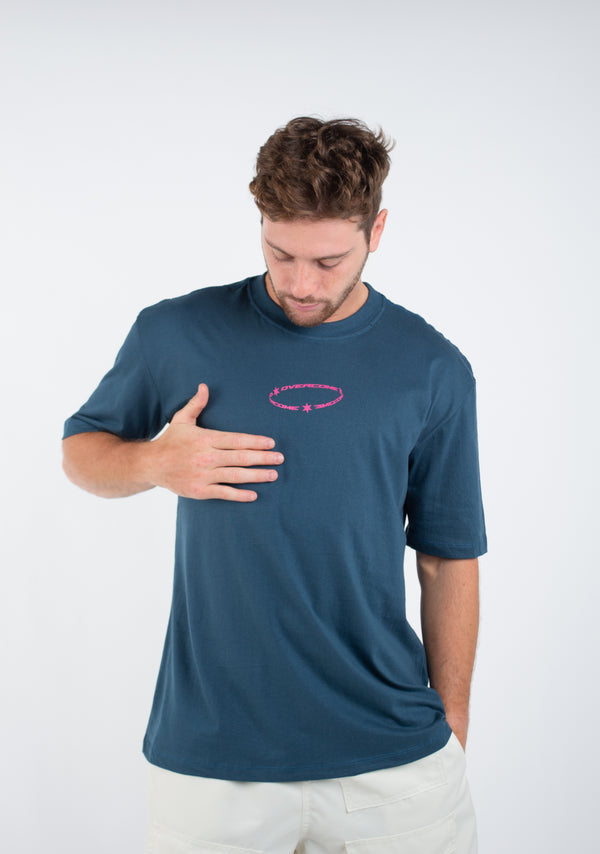Camiseta Overcome Award  Azul Turmalina