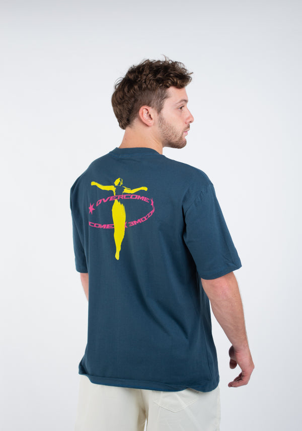 Camiseta Overcome Award  Azul Turmalina