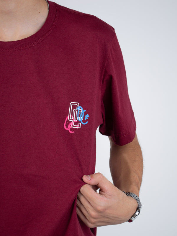 Camiseta Overcome Hustlin Bordô