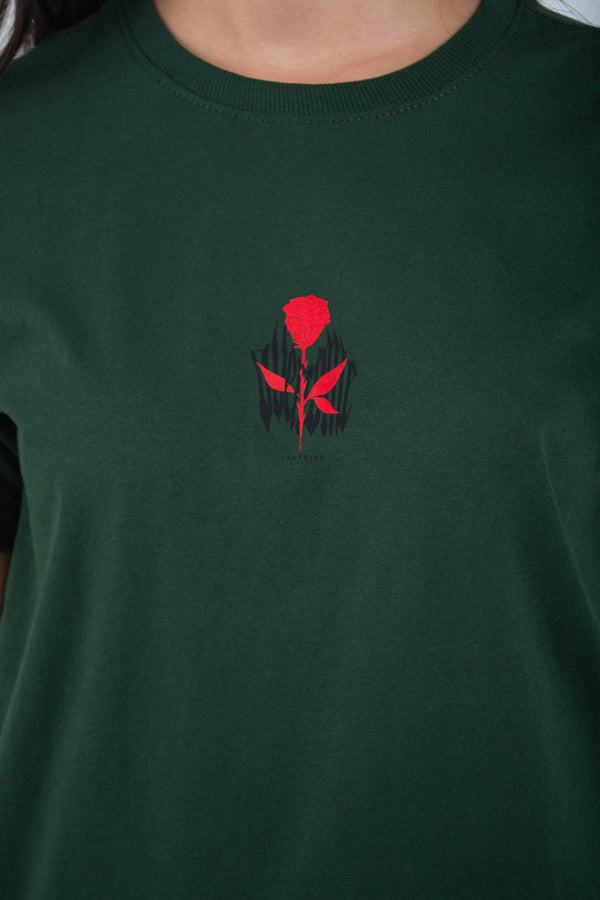 Camiseta Overcome Gothic Rose Verde