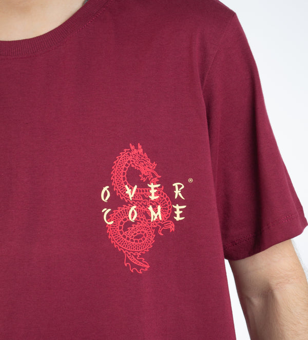 Camiseta Overcome Oriental Dragon Bordo