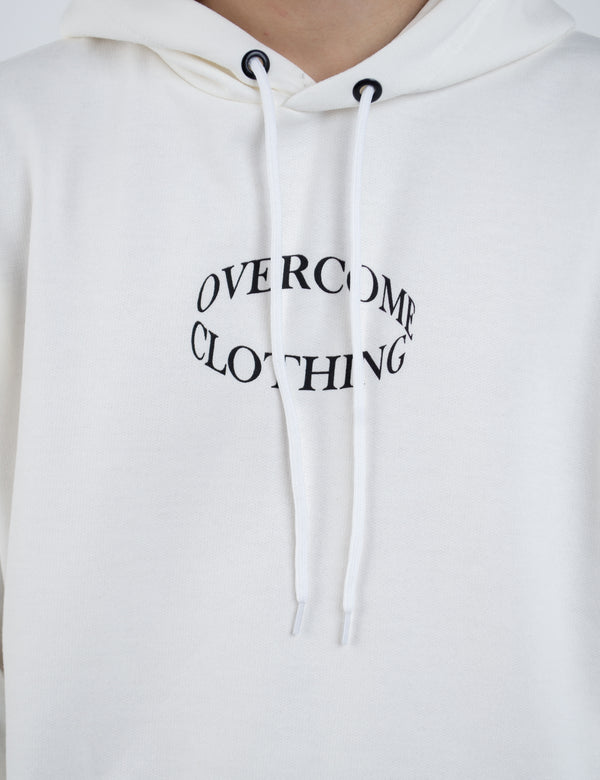 Moletom Overcome Canguru Spiral Script Off White