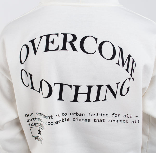 Moletom Overcome Canguru Spiral Script Off White