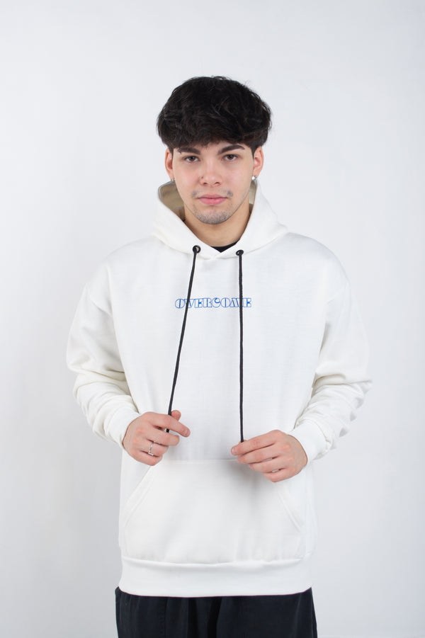 Moletom Overcome Canguru "Repetitions" Off White
