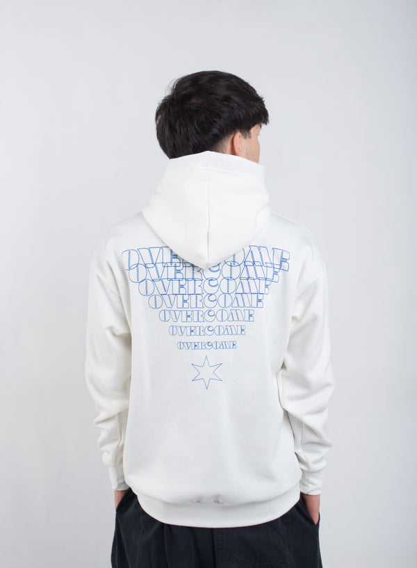 Moletom Overcome Canguru "Repetitions" Off White