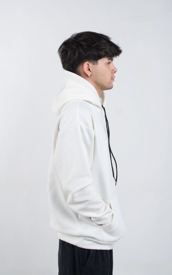 Moletom Overcome Canguru "Repetitions" Off White