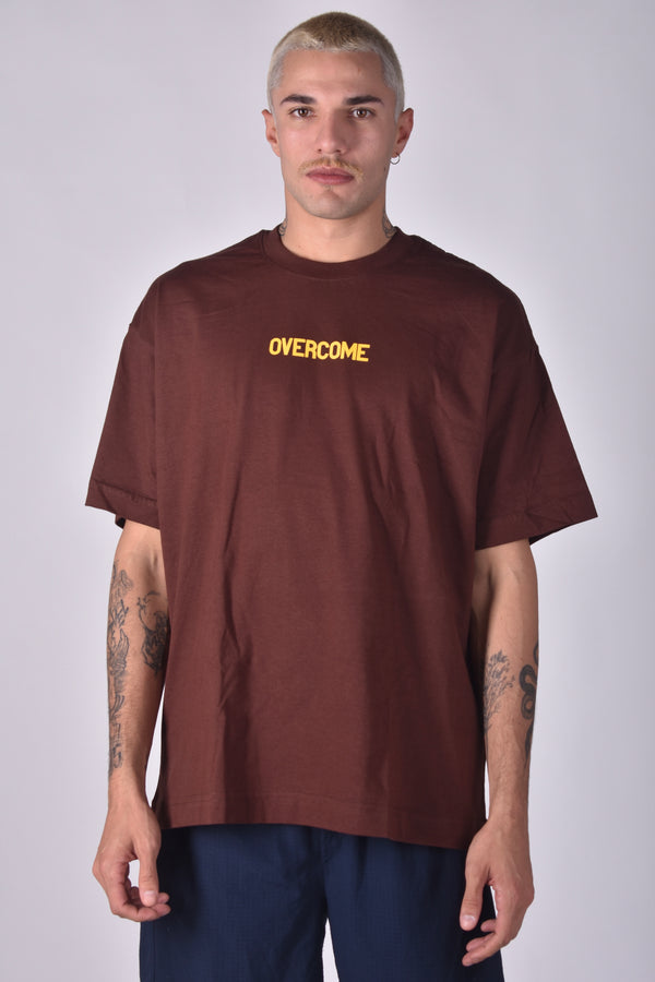 Camiseta Overcome Oversized Star Tour Marrom