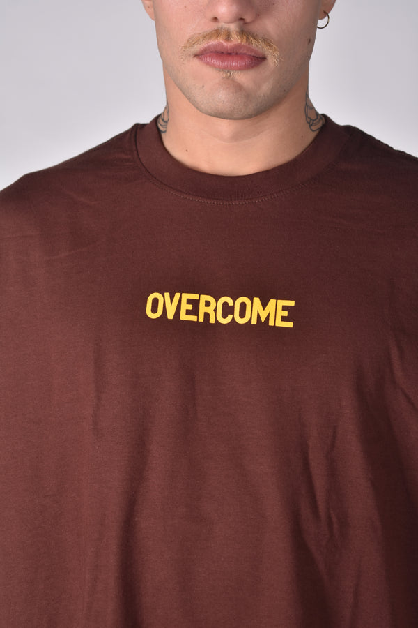 Camiseta Overcome Oversized Star Tour Marrom
