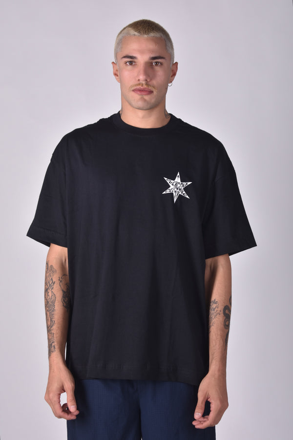 Camiseta Overcome Oversized Deformed Preta