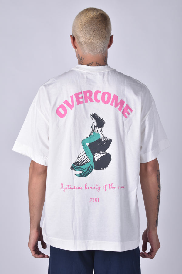 Camiseta Overcome Oversized Mermaid Off White