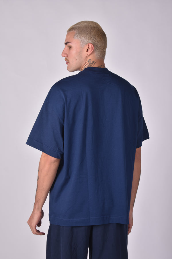 Camiseta Overcome Oversized Varsity Puff Azul