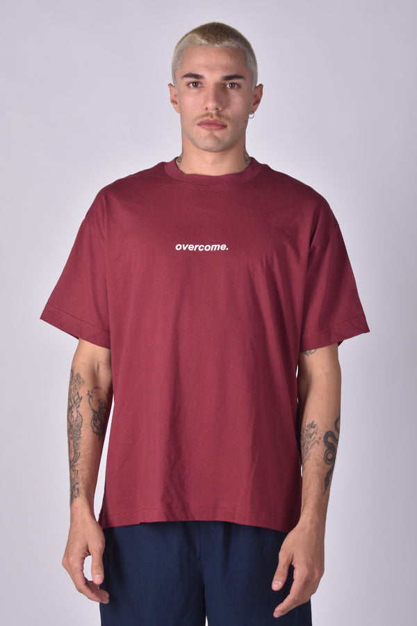 Camiseta Overcome Oversized New Basic Bordô