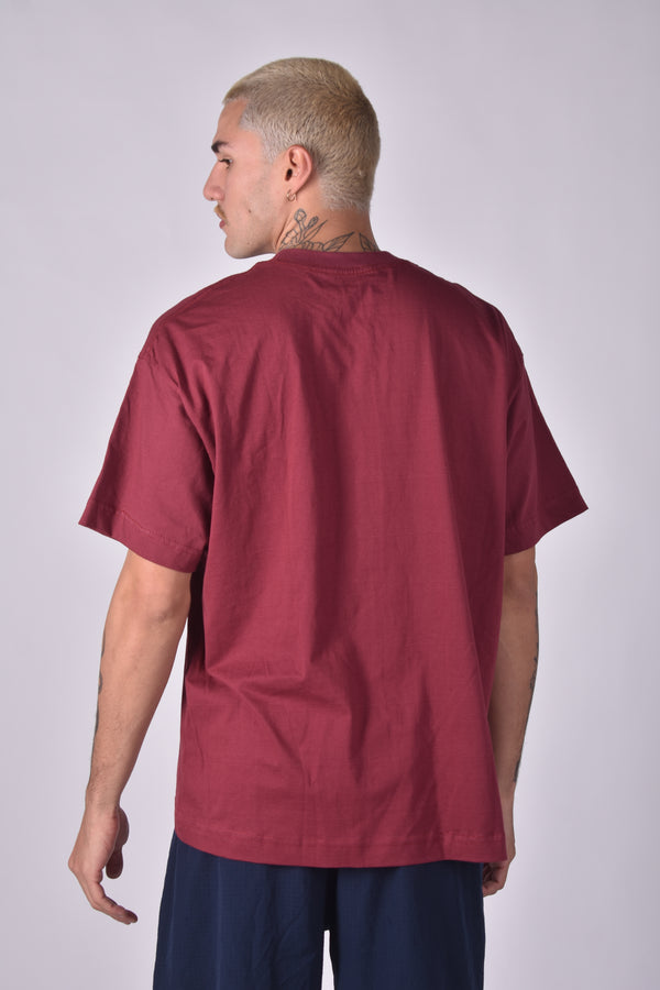 Camiseta Overcome Oversized New Basic Bordô