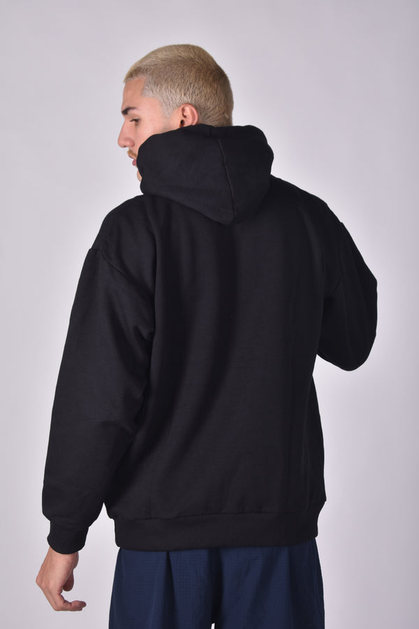 Moletom Overcome Canguru Cursive Preto/Vermelho