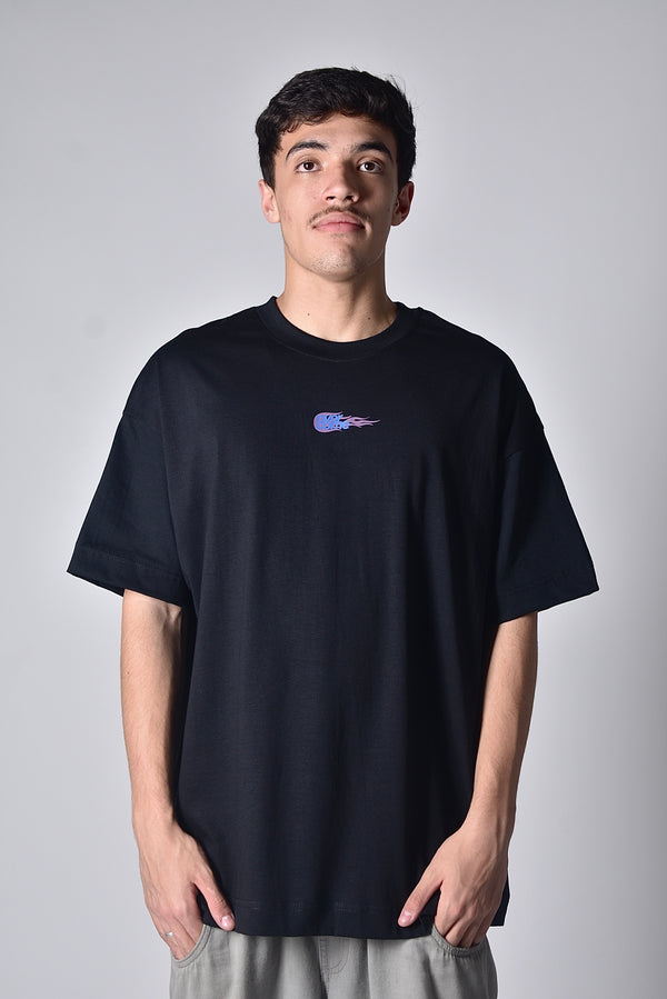 Camiseta Overcome Flame Ball Preta