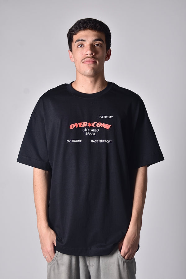 Camiseta Overcome Racing Support Preta