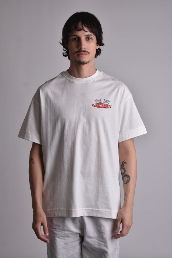 Camiseta Overcome Oversized Race Club Off White