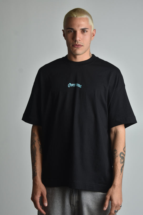 Camiseta Oversized Overcome Iced Metal Preta