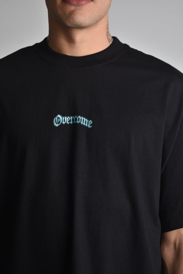 Camiseta Oversized Overcome Iced Metal Preta