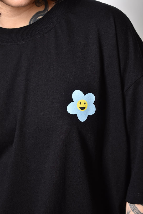 Camiseta Overcome Oversized Peace Preta