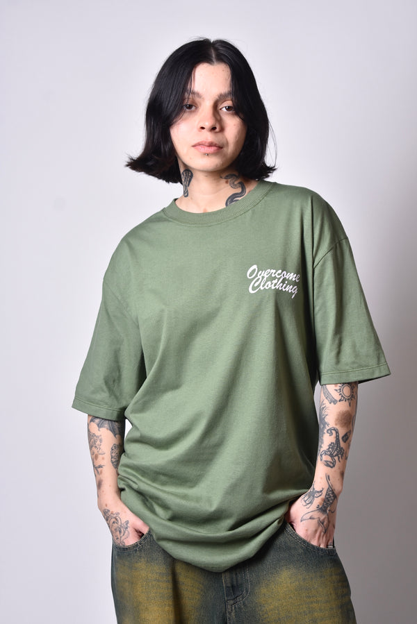 Camiseta Overcome Oversized Eagle Verde Militar