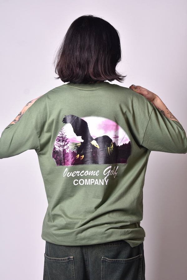 Camiseta Overcome Oversized Eagle Verde Militar