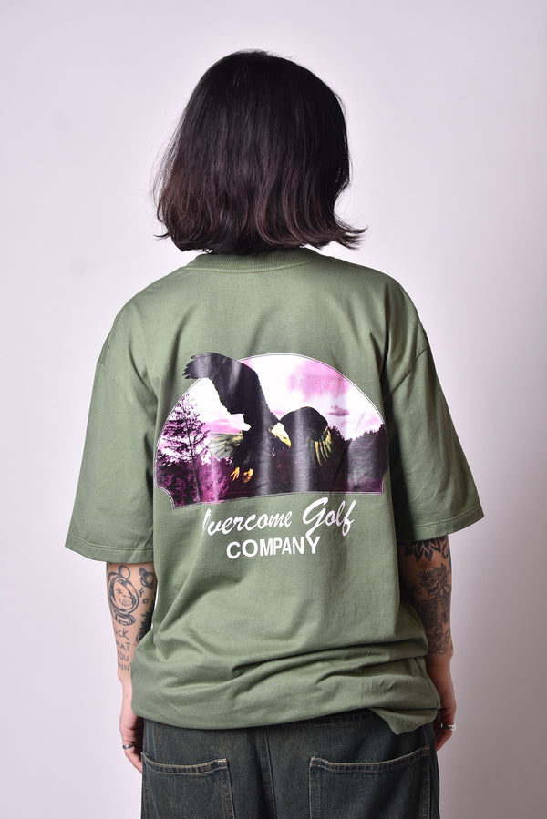 Camiseta Overcome Oversized Eagle Verde Militar