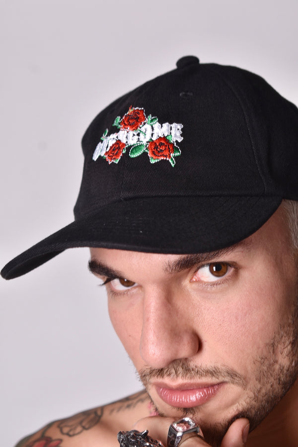 Boné Dad Hat Overcome "Iron Roses" Preto