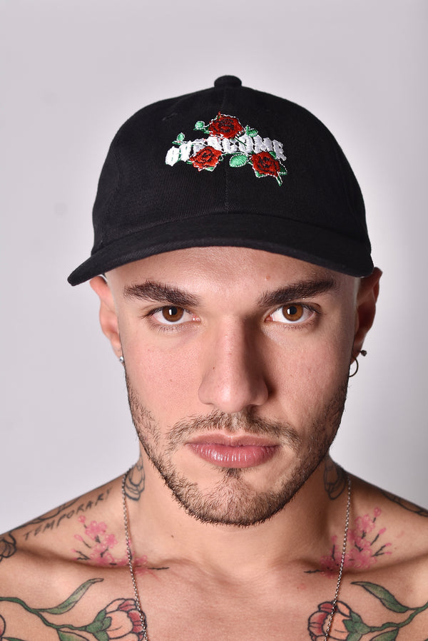 Boné Dad Hat Overcome "Iron Roses" Preto
