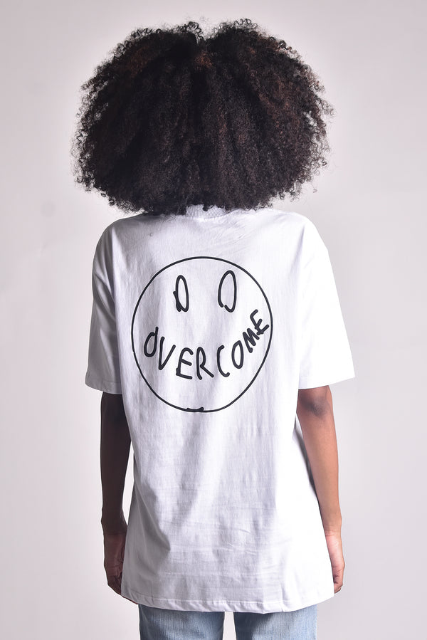 Camiseta Overcome "Smile for Haters" Branca