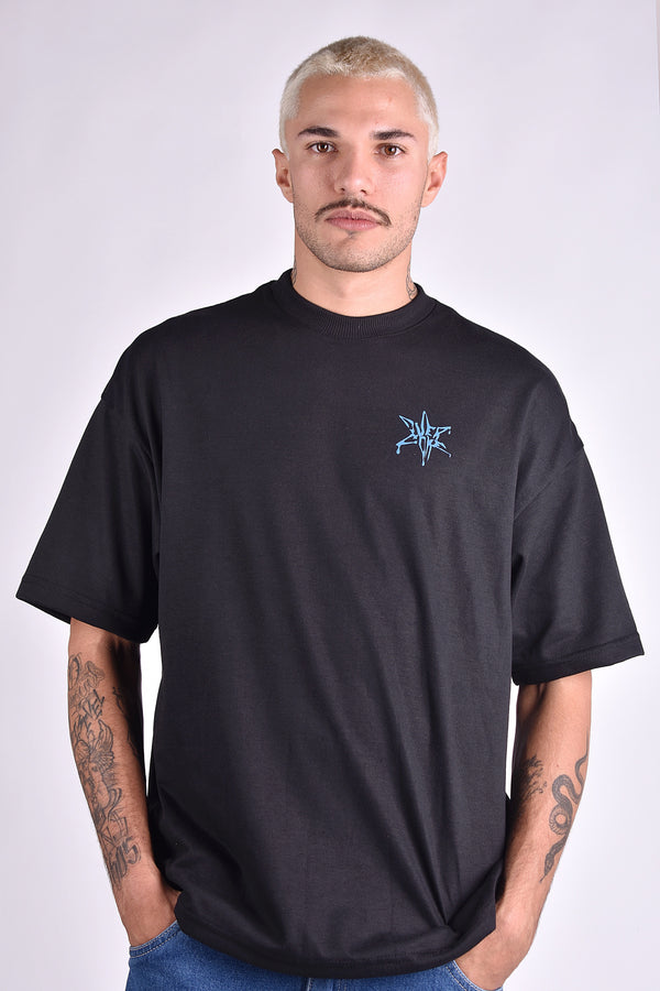 Camiseta Overcome Oversized Dripping Preta