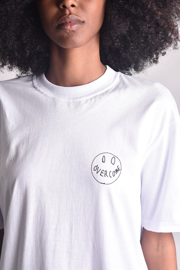 Camiseta Overcome "Smile for Haters" Branca