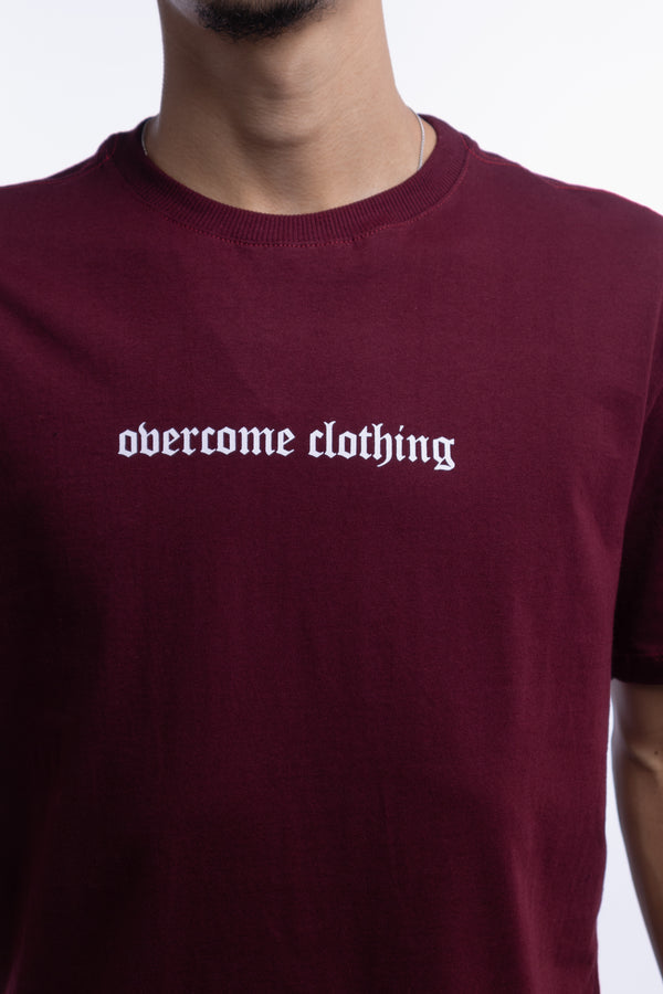 Camiseta Overcome Gothic Clothing Plus Bordô