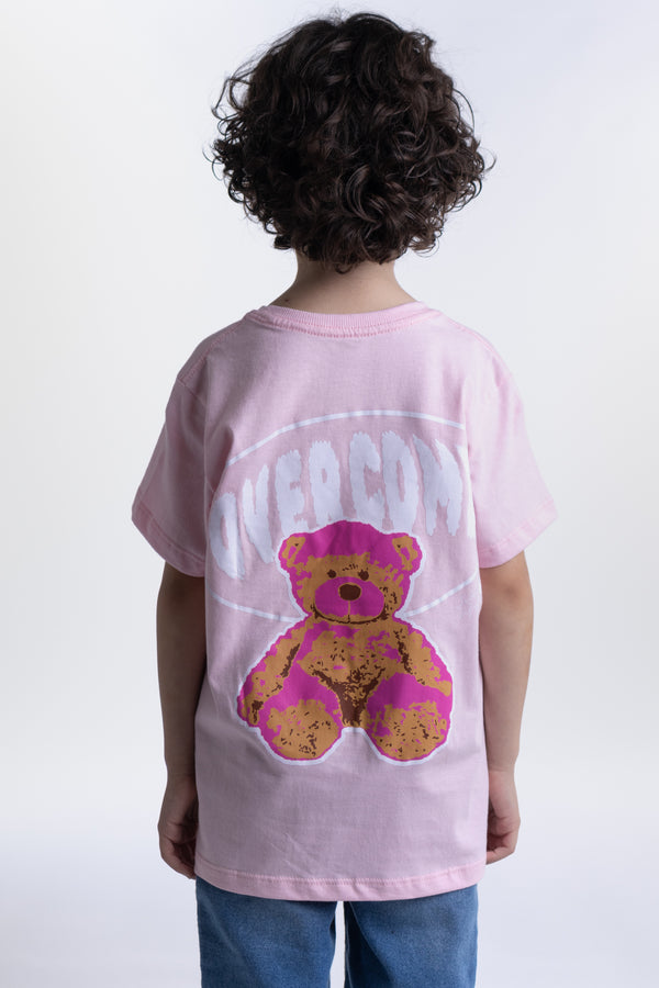 Camiseta Overcome Kids Bear Rosa