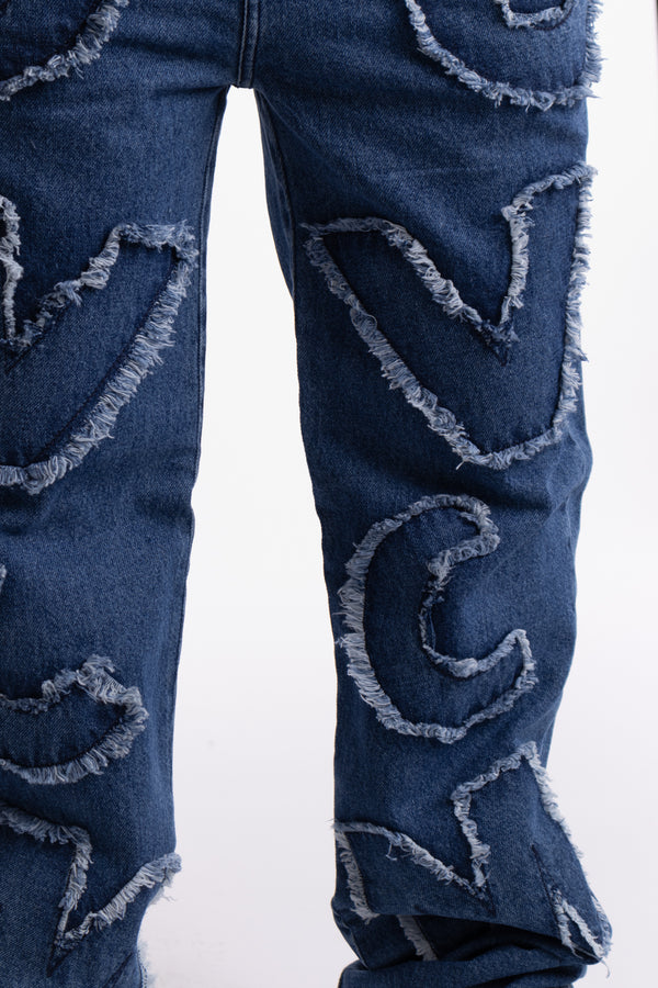 Calça Jeans Overcome Letters Azul