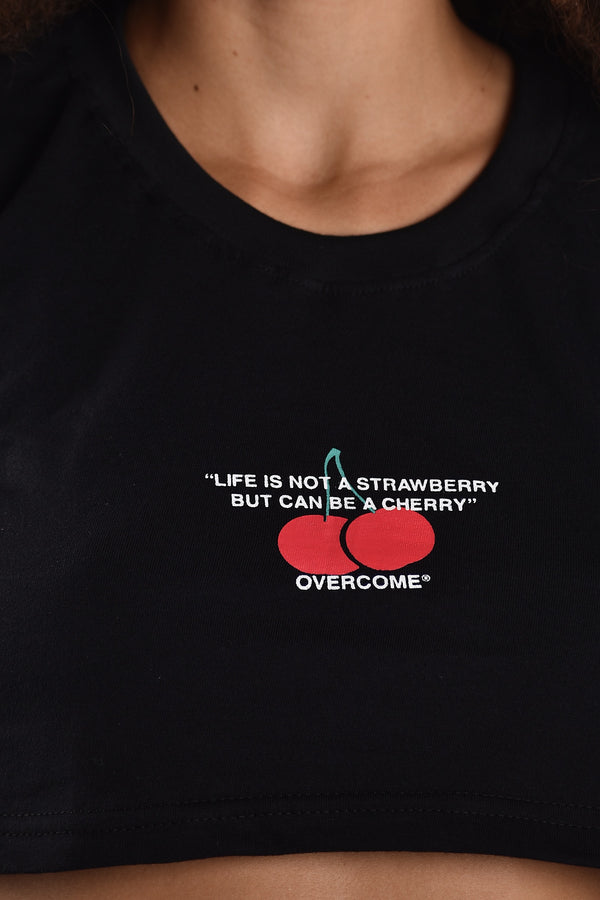 Cropped Overcome Love Cherry Preto