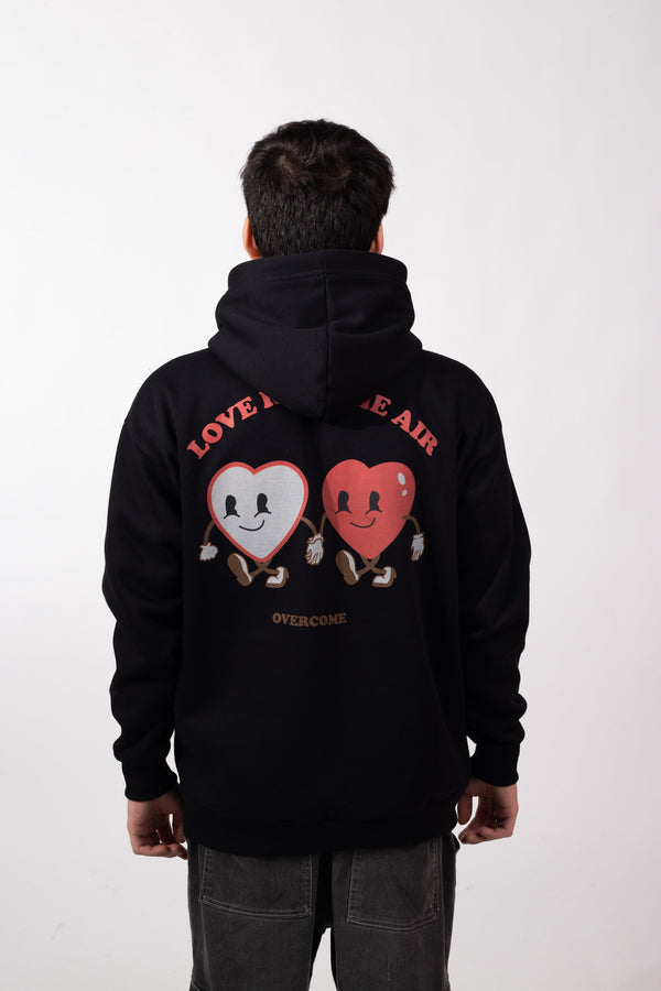 Moletom Overcome Canguru Love In The Air Preto