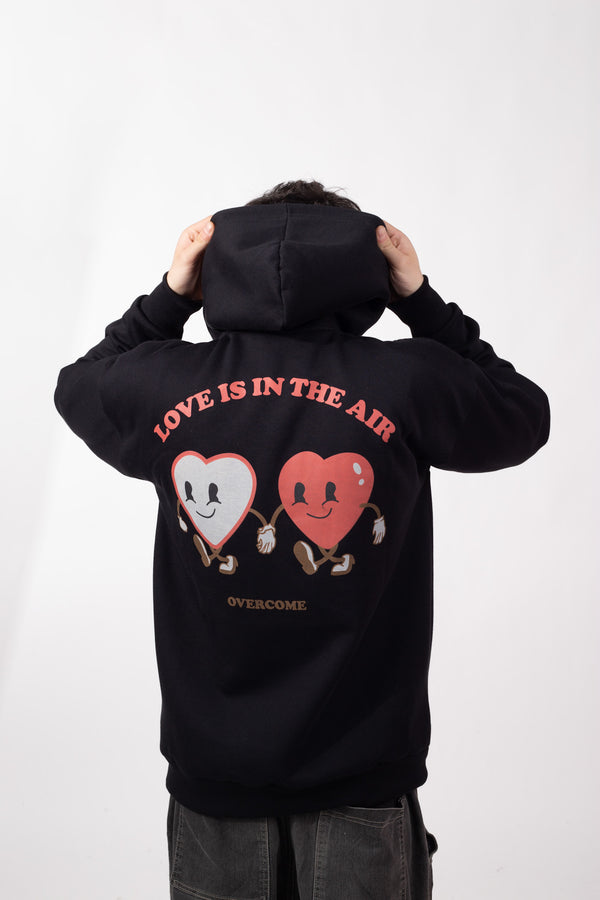 Moletom Overcome Canguru Love In The Air Preto