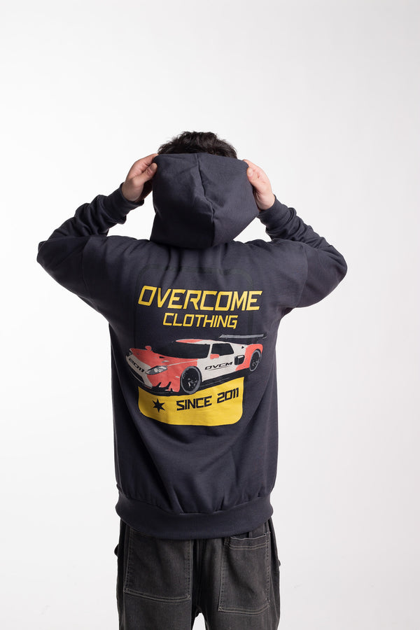 Moletom Overcome Canguru Drift Cinza Chumbo