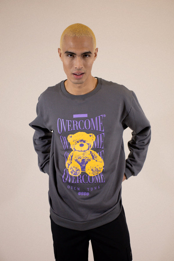 Moletom Careca Overcome Teddy Grafite