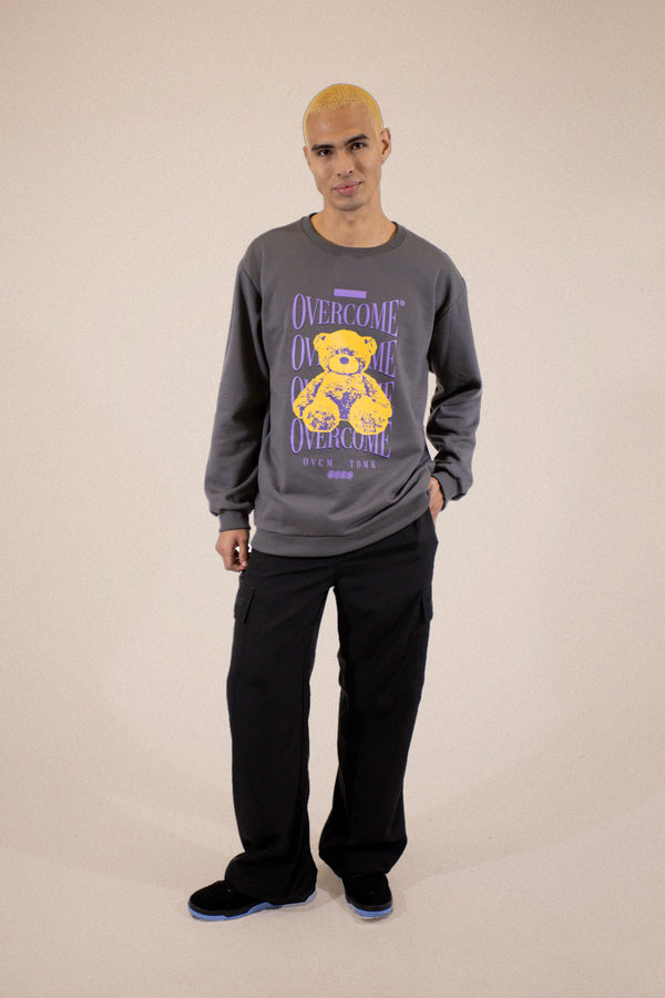 Moletom Careca Overcome Teddy Grafite