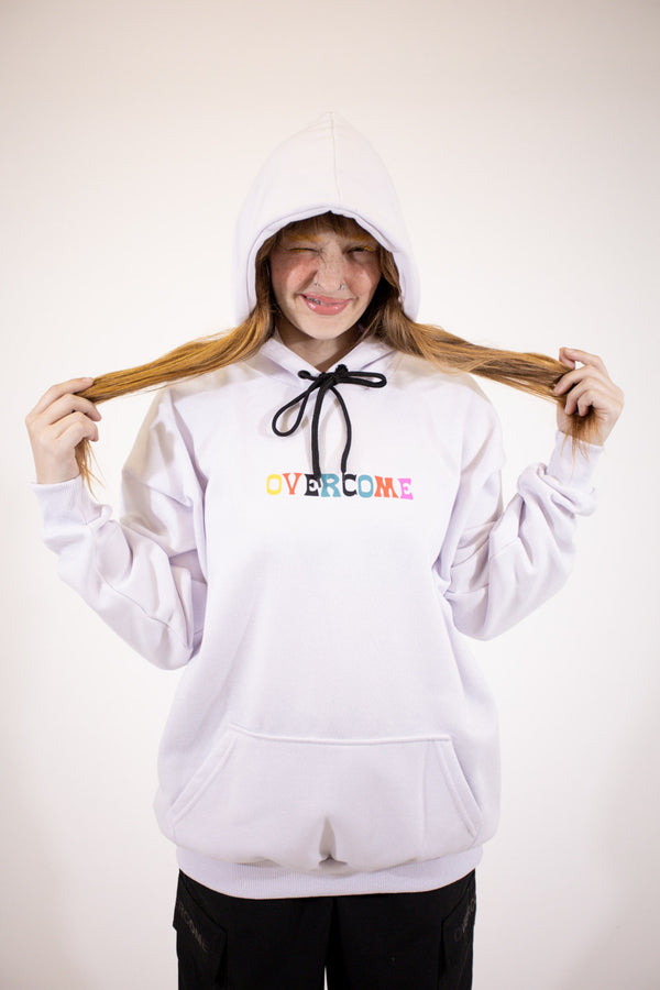 Moletom Overcome Canguru Astro Branco
