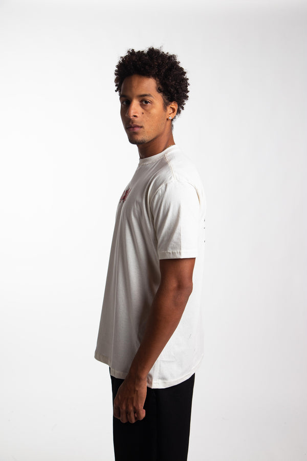Camiseta Overcome Juvenil Manifesto Off White
