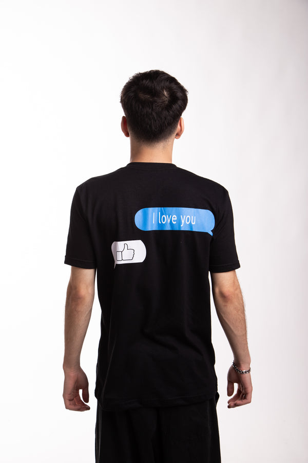 Camiseta Overcome I Love You Preta