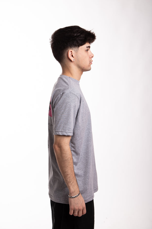 Camiseta Overcome Sleep Deprivation Cinza Mescla