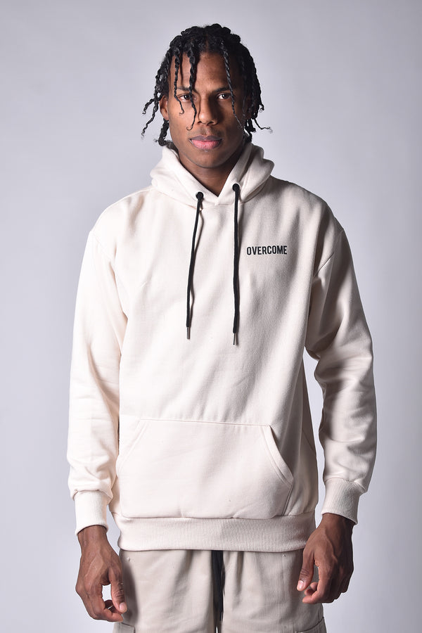 Moletom Overcome Canguru Minimalist Essentials Bege