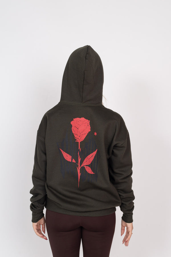 Moletom Overcome Canguru New Gothic Rose Verde