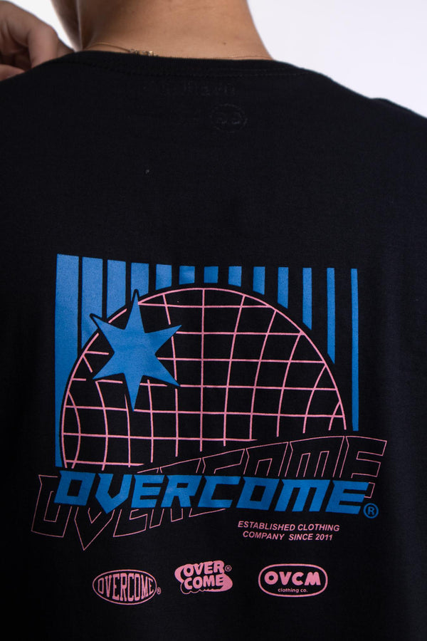 Camiseta Overcome Juvenil Parallel Preto