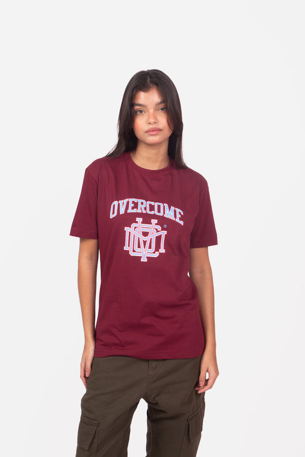 Camiseta Overcome Crossed Bordô