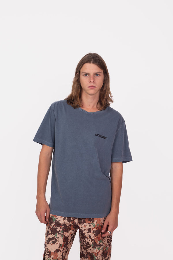 Camiseta Overcome Minimalist Essentials Azul Jeans